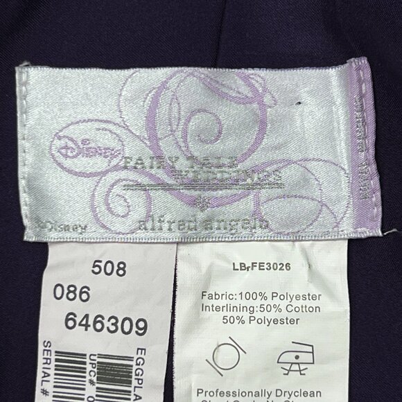 Disney Fairy Tale Weddings Alfred Angelo Ruffle Satin Eggplant Size 0 - like new - Picture 7 of 9